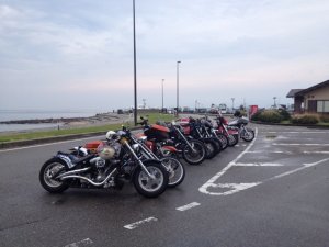 海辺の宿　女岩荘には毎年たくさんのバイクツーリングにお越しになります